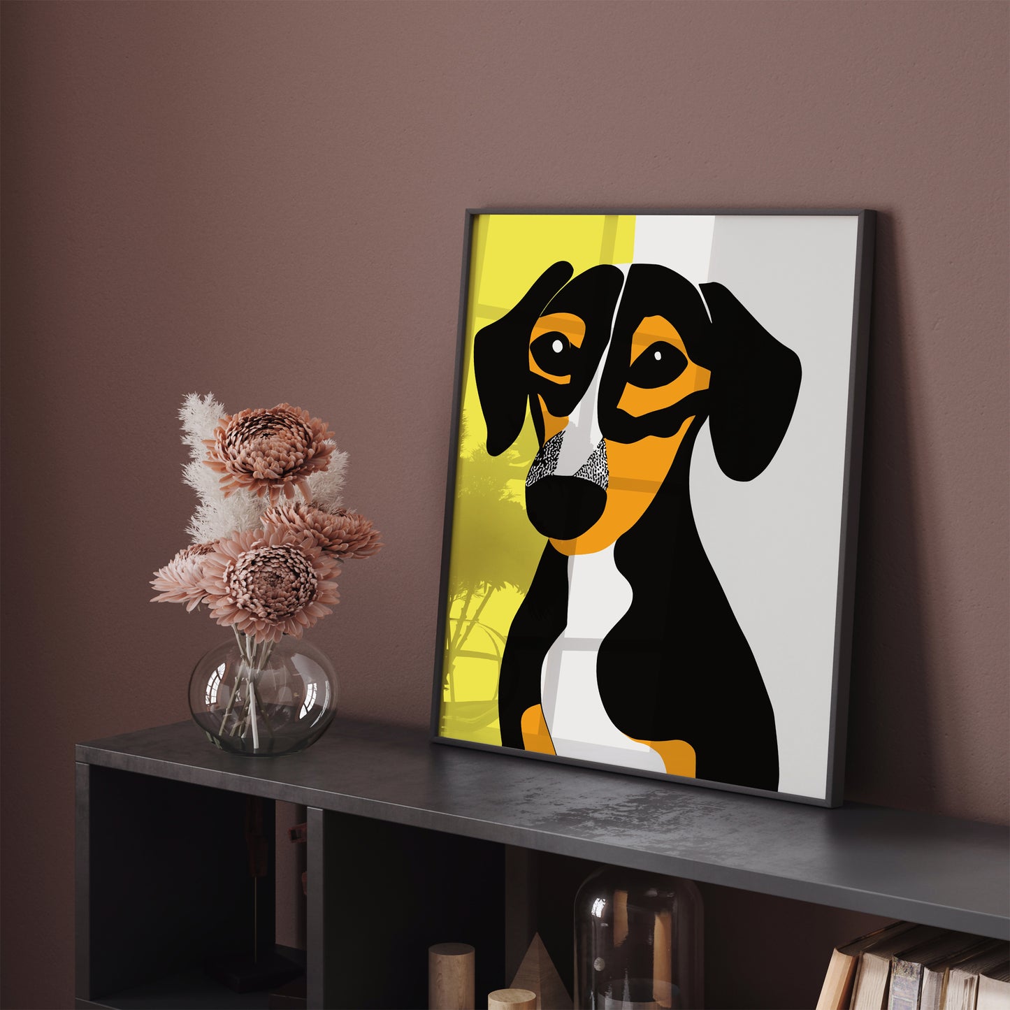 Retro Dachshund Ilustrated Poster