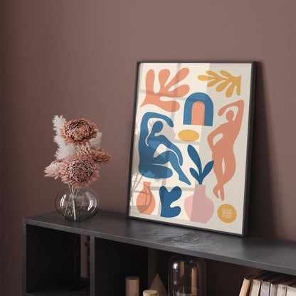 Abstract Papiers Découpés Wall Art Print