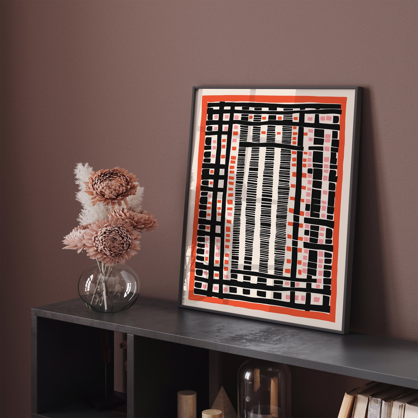 Retro Geometric Abstract Art Print