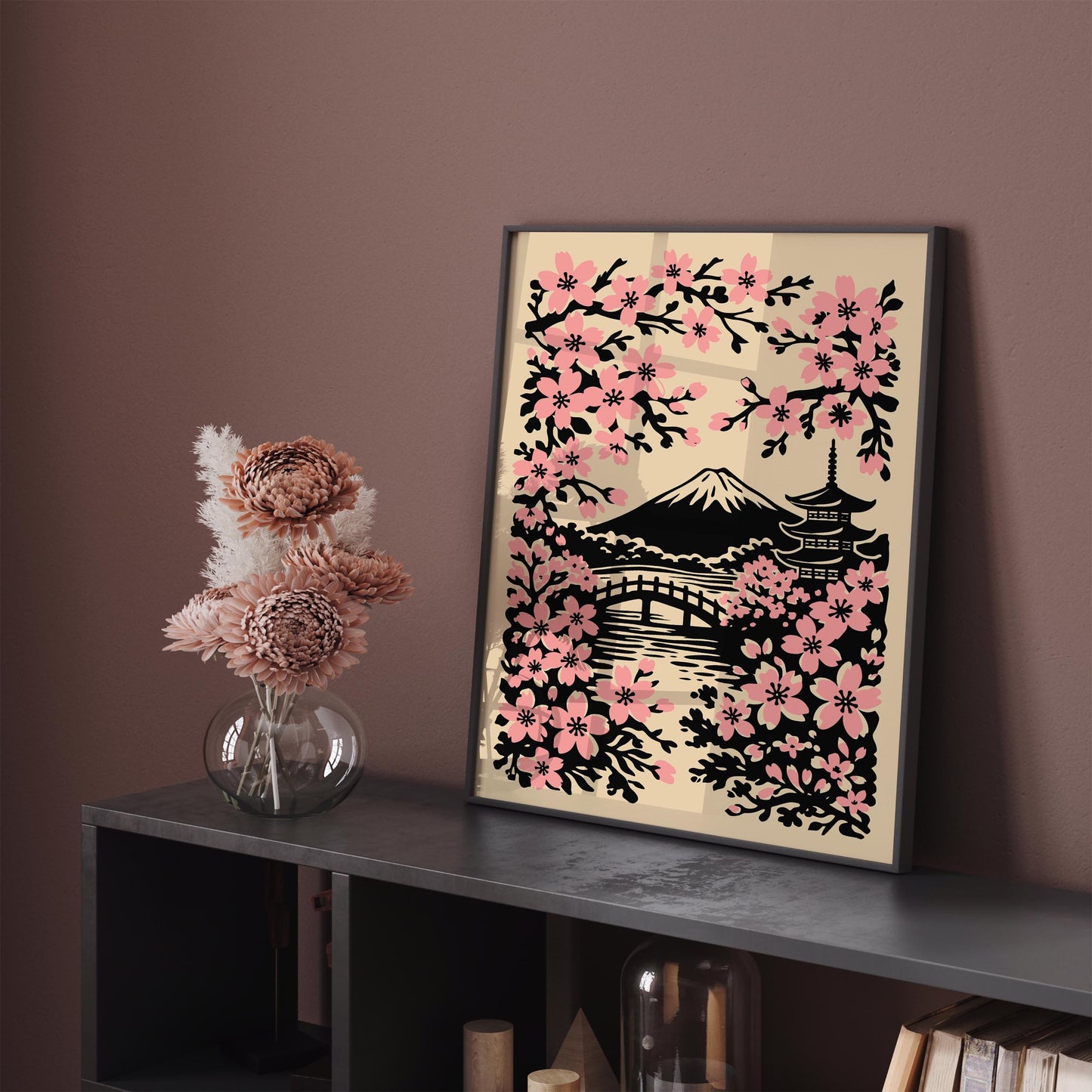 Japan Cherry Blossom Travel Poster