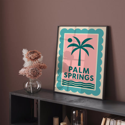 Palm Springs Poster - Retro California Desert Print