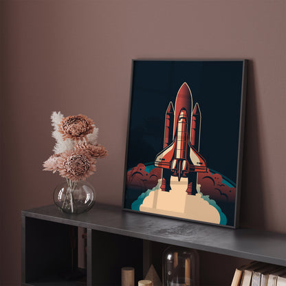 Minimal Space Shuttle Poster