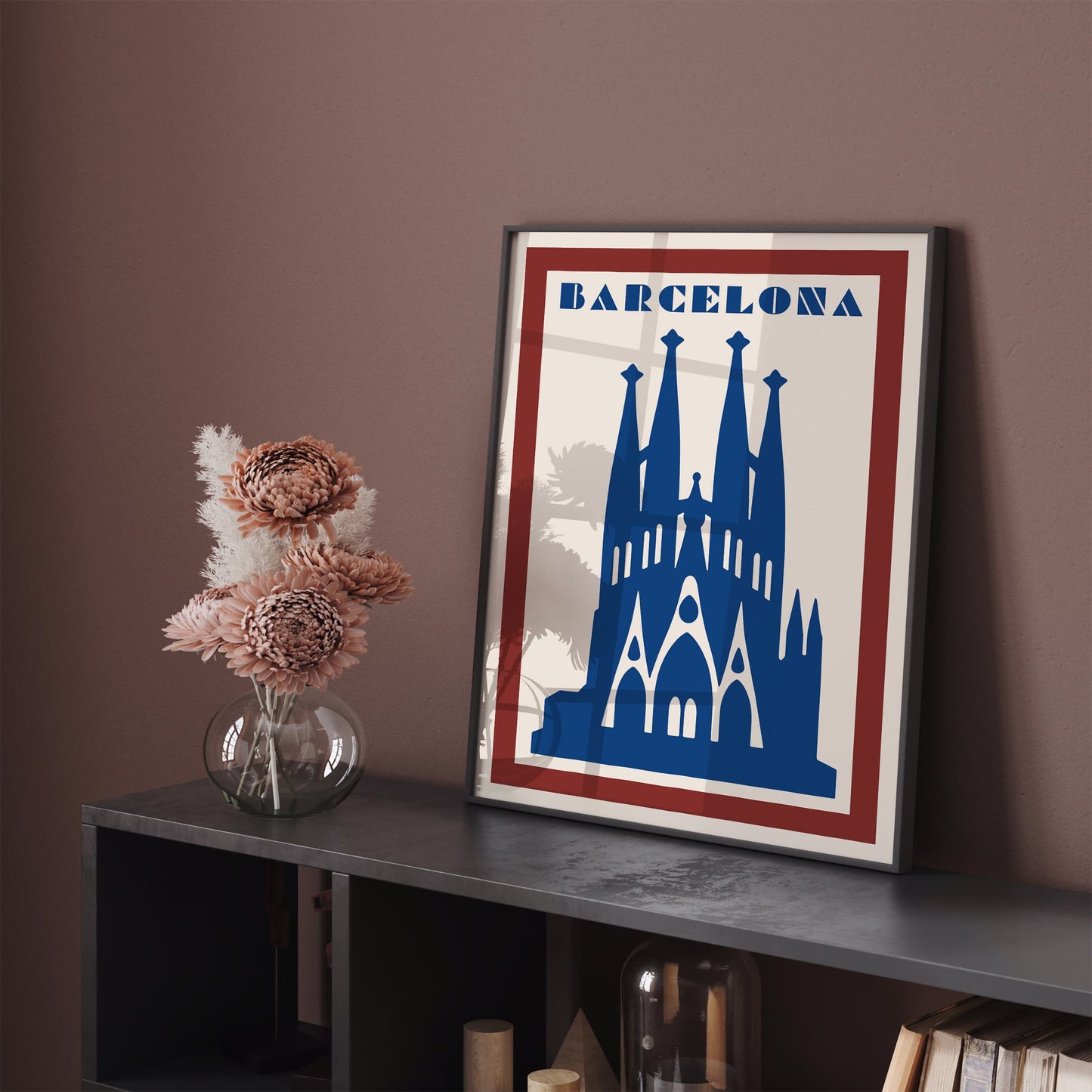 Barcelona Travel Poster - Retro Aesthetic Art Print