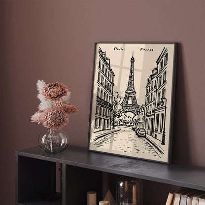 Paris France Cityscape Travel Poster