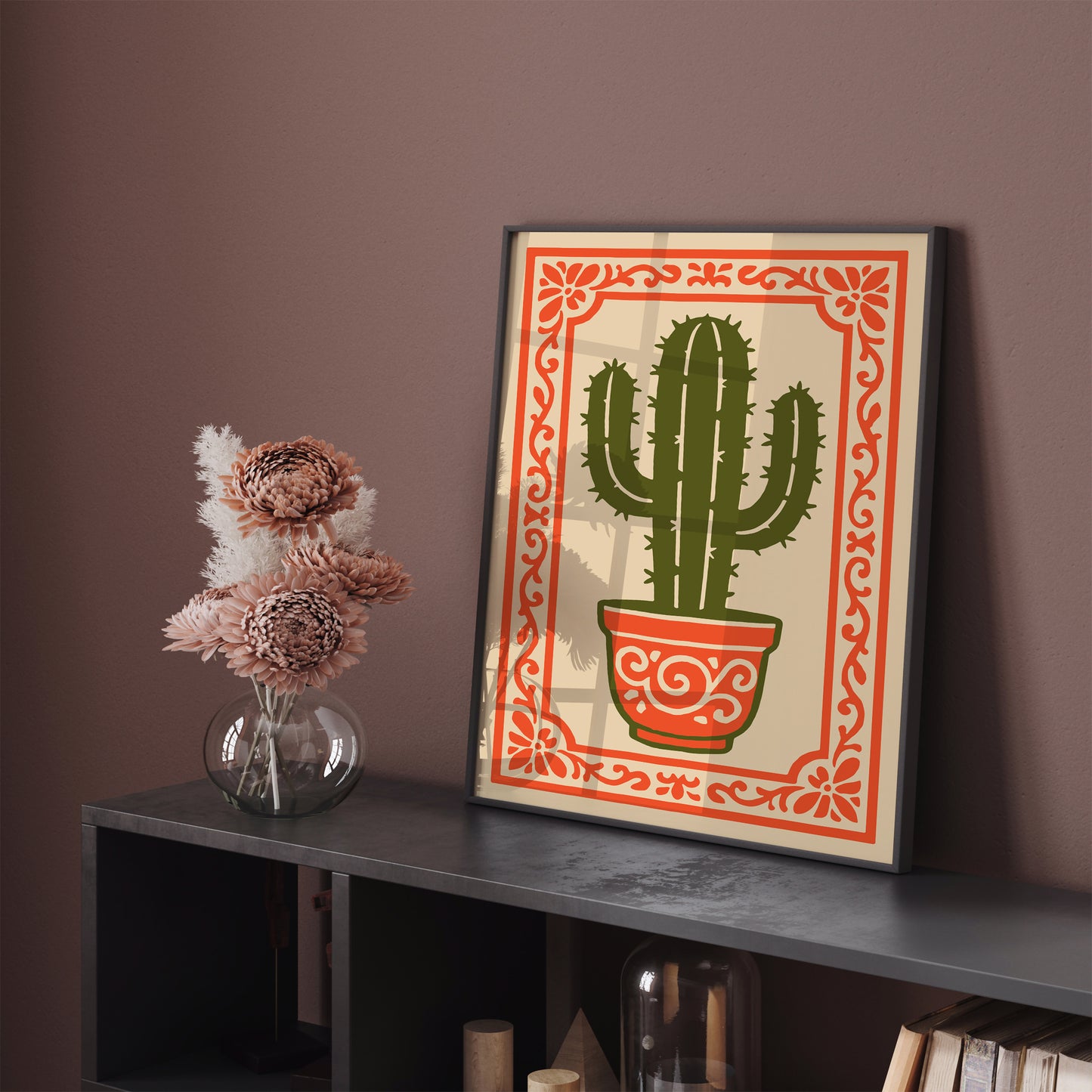 Vibrant Cacti Plant Poster - Mexican Vibes Wall Art Print