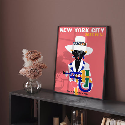 Pink New York City Jazz Fest Wall Art