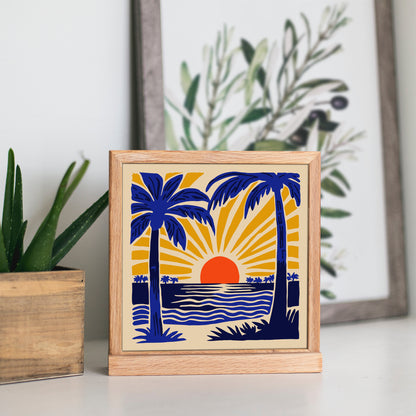 Tropical Landscape Square Print