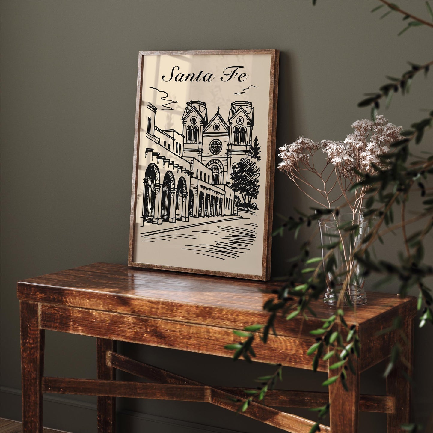 Santa Fe Cityscape Poster