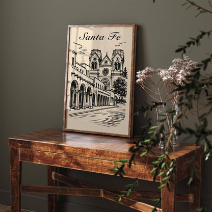 Santa Fe Cityscape Poster