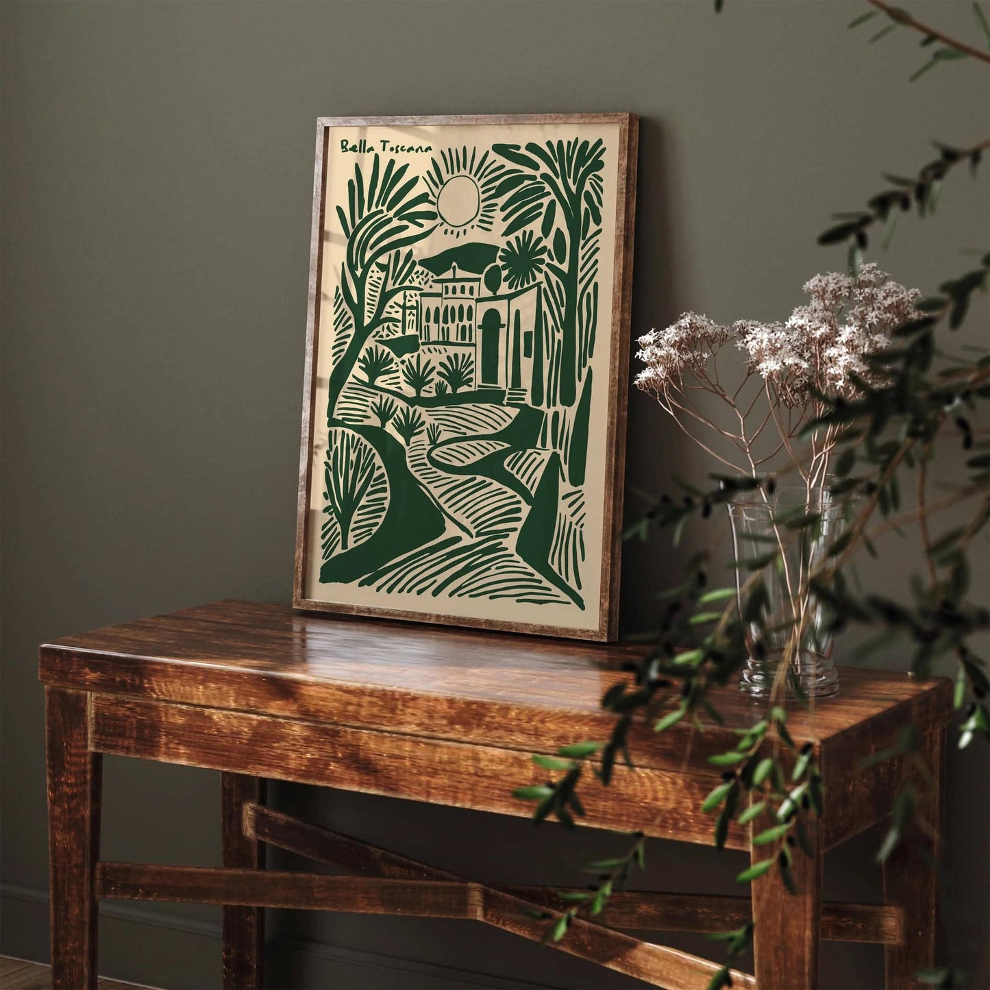 Bella Toscana Green Travel Landscape Poster