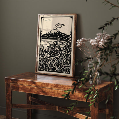 Etna Sicily Poster - Italian Landscape Wall Art