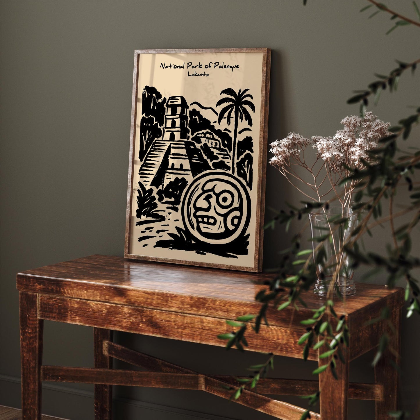 National Park of Palenque Mexico Travel Poster