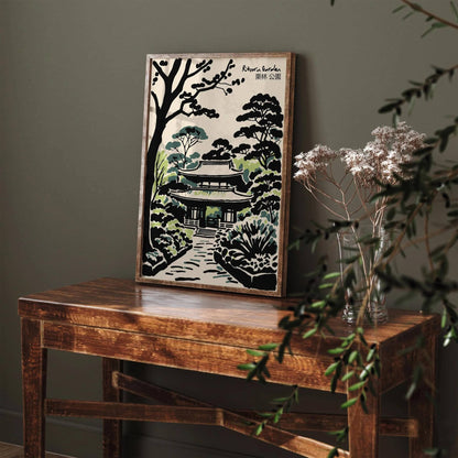 Ritsurin Garden Japanese Nature Art Print