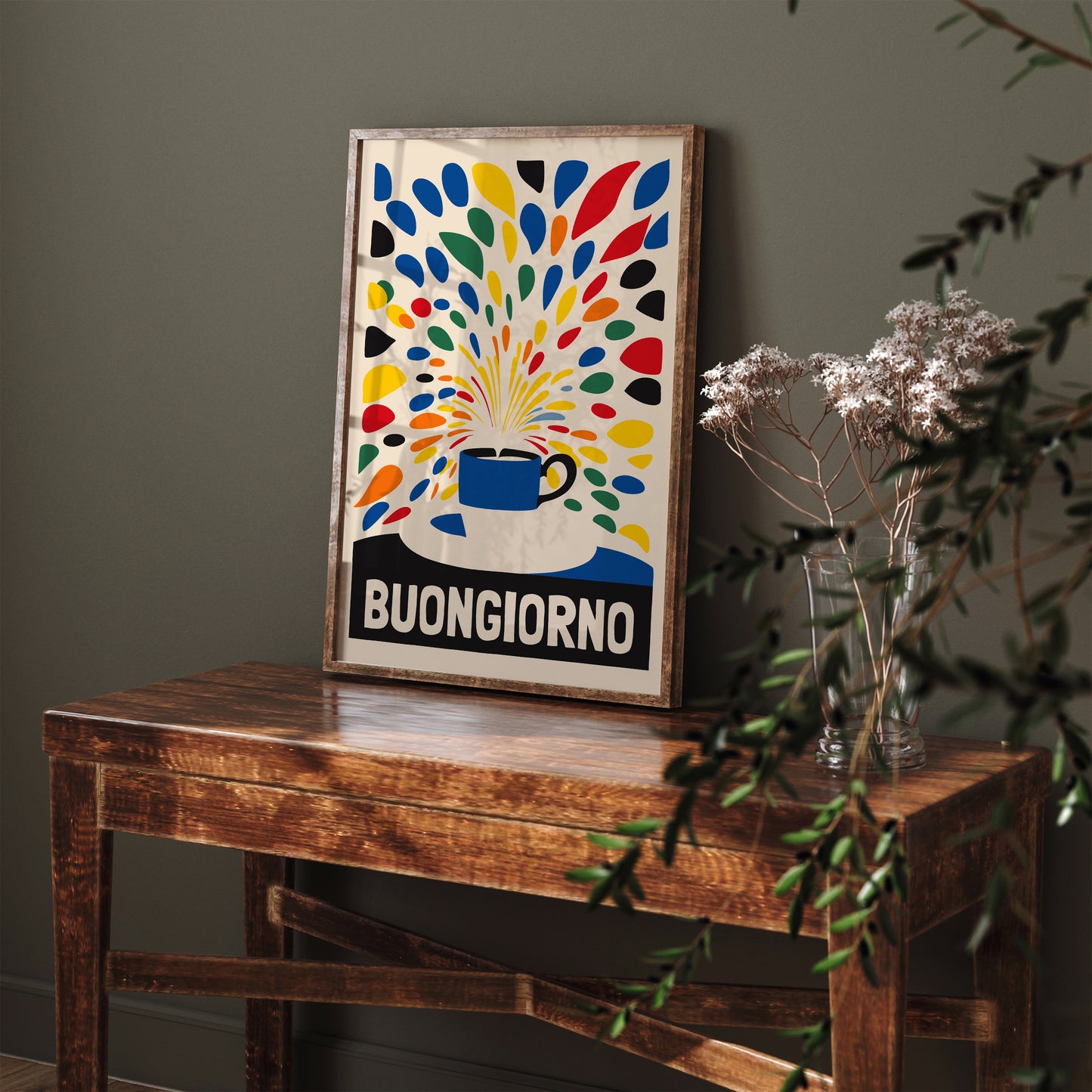 Buongiorno Whimsical Coffee Poster