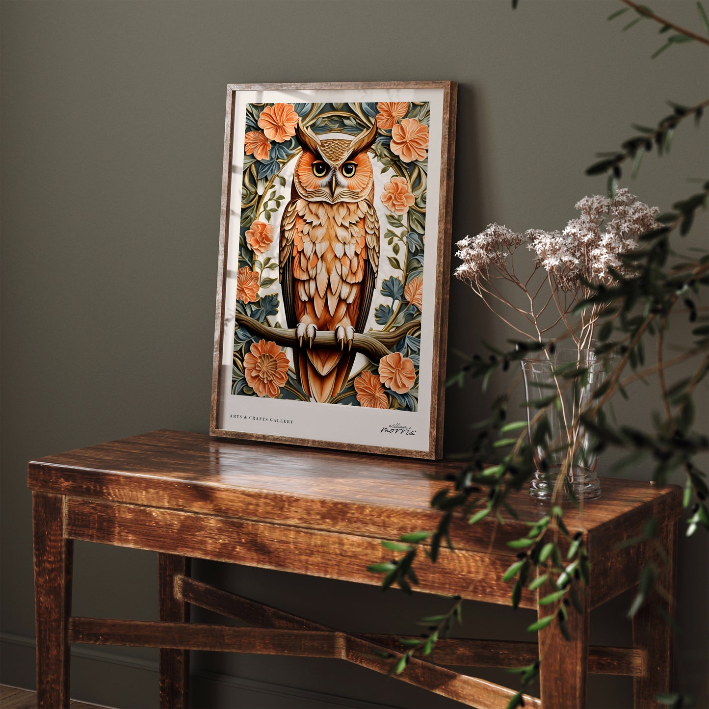 Elegant Owl Portrait Wall Art