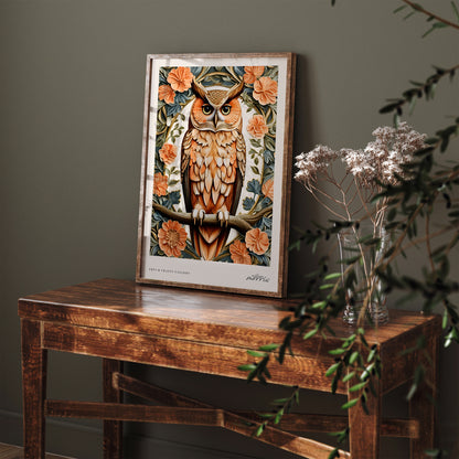 Elegant Owl Portrait Wall Art