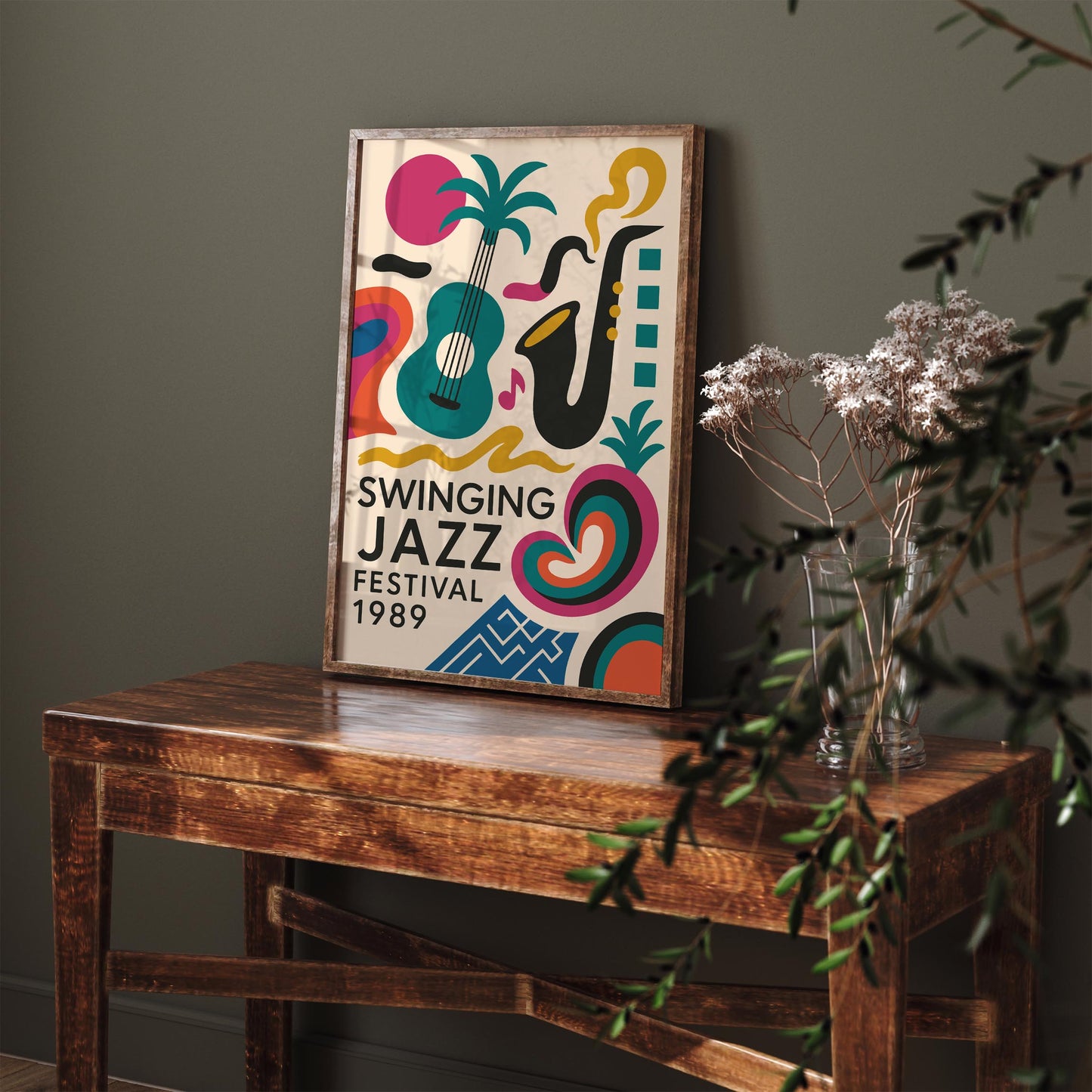 Swing Jazz Poster – Retro Festival Wall Decor
