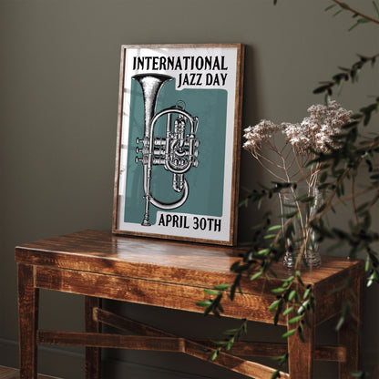 International Jazz Day Retro Poster