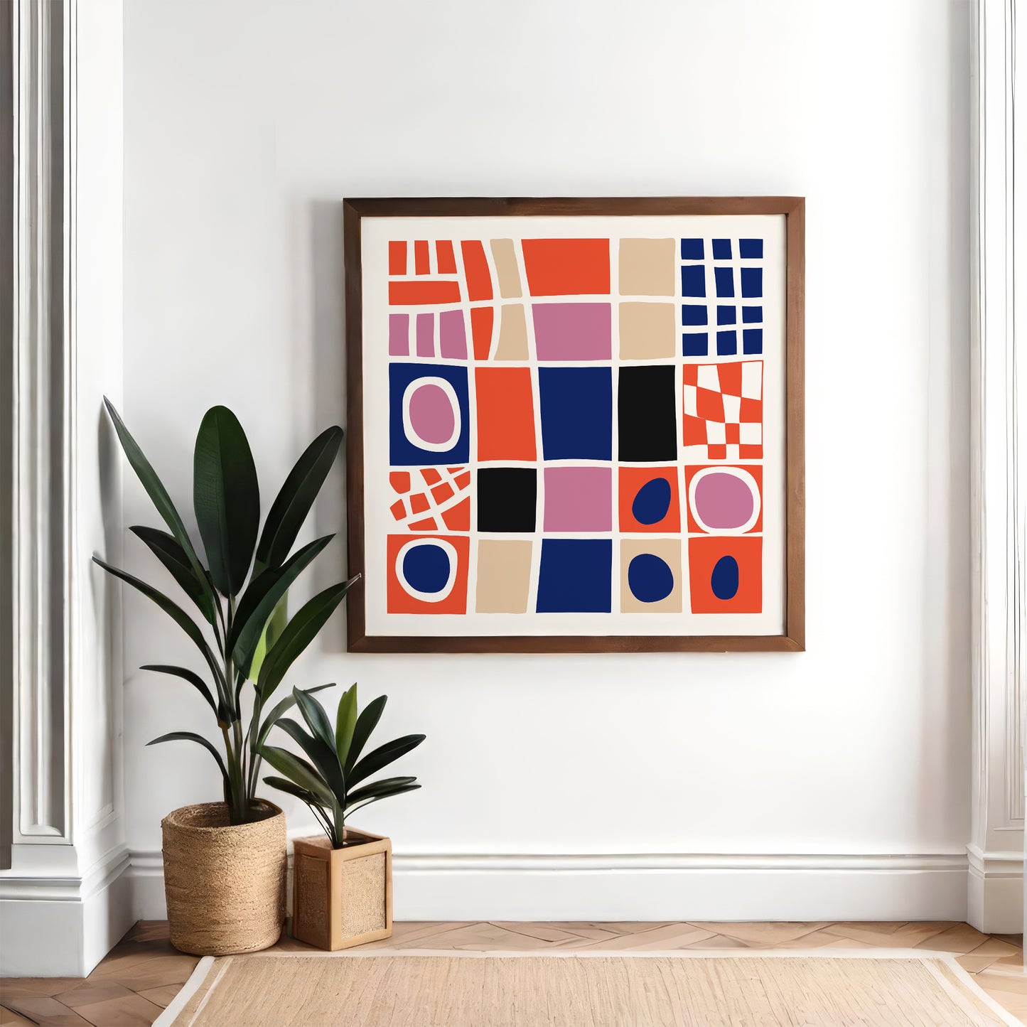 Mid Century Abstract Square Print 2024