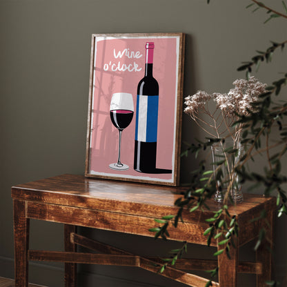 Wine o'clock Poster