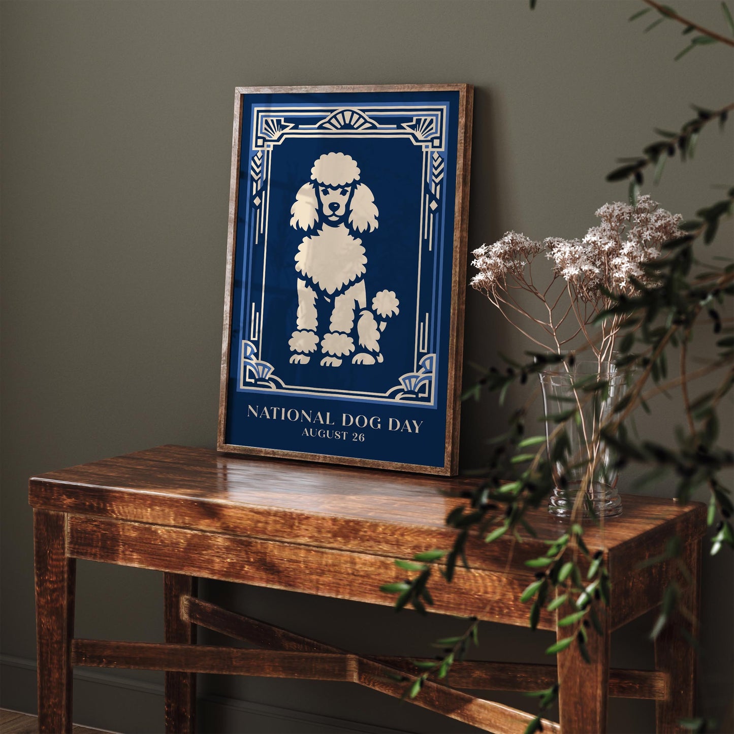 National Dog Day Poster – Cute Dog Wall Art Print