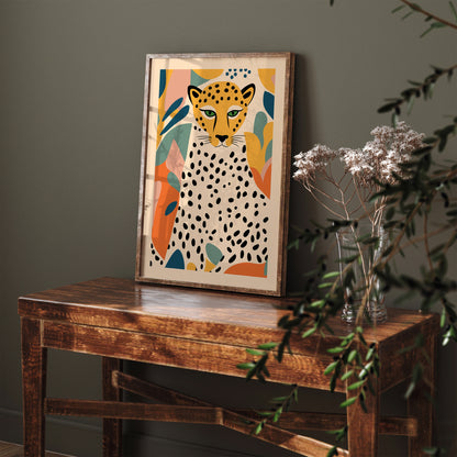 Vintage Cheetah Portrait Wall Art