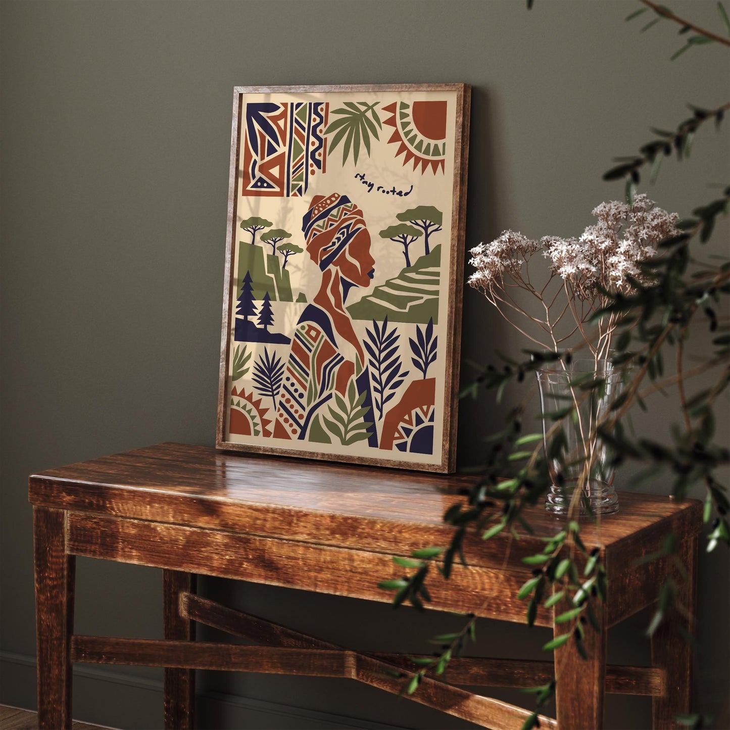 Stay Rooted Afrohemian Poster