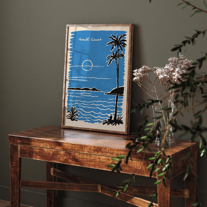 Amalfi Coast Minimalist Travel Poster