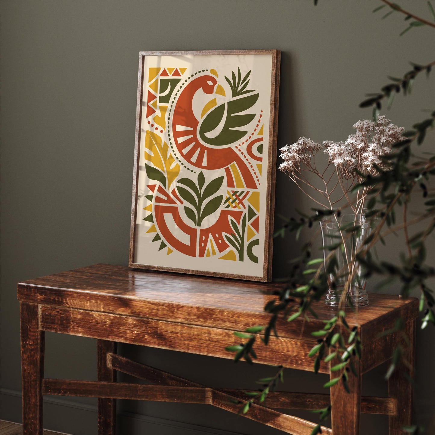 Phoenix Bird Afrohemian Wall Art Print