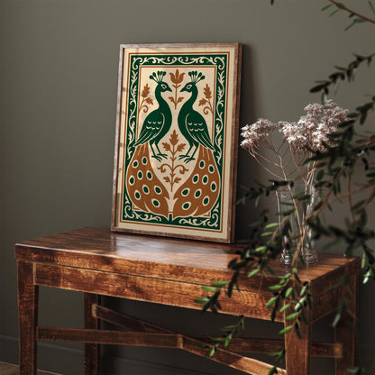 Vintage Art Nouveau Peacock Art