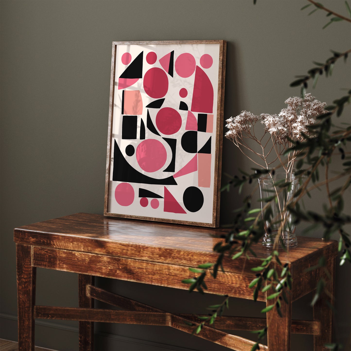 Mid Century Modern Geometric Shapes Art Print