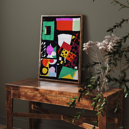 Retro Abstract Painting Reproduction Print