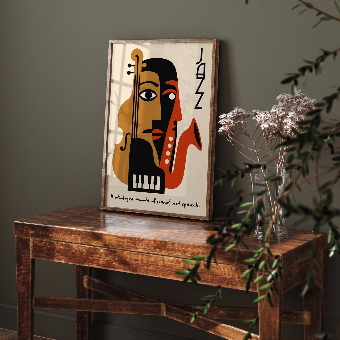 Jazz Music Poster - Cubist Abstract Wall Art