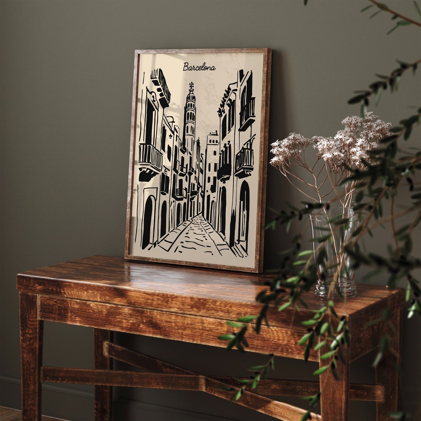 Barcelona Cityscape Poster