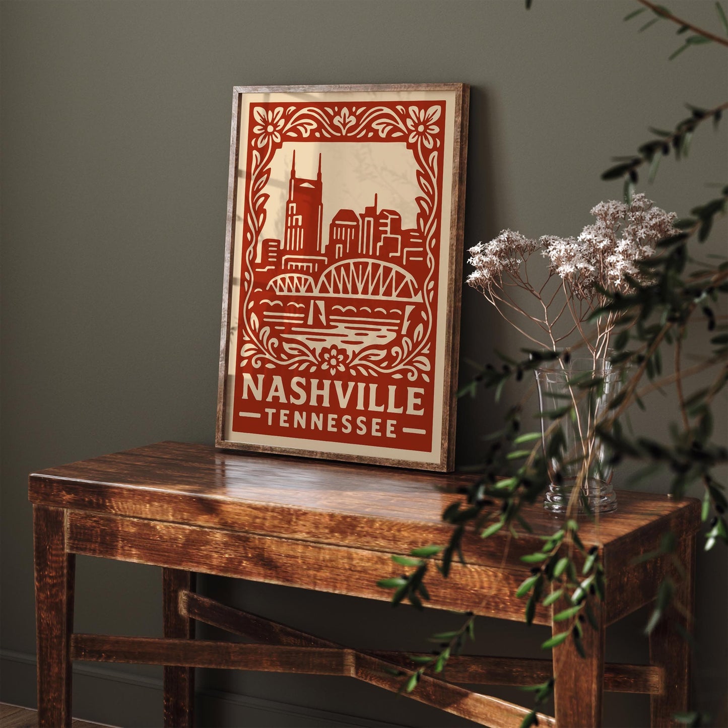 Nashville Tennessee Poster - Travel Cityscape Wall Art