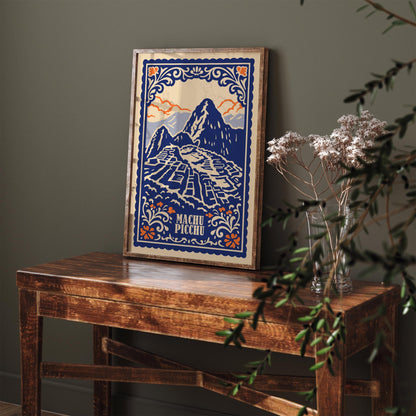 Machu Picchu Peru Travel Poster