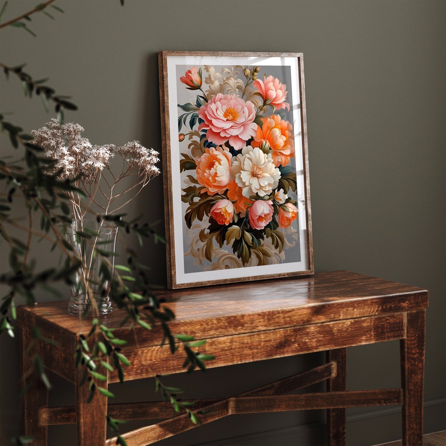 Luxury Art Nouveau Floral Art Print