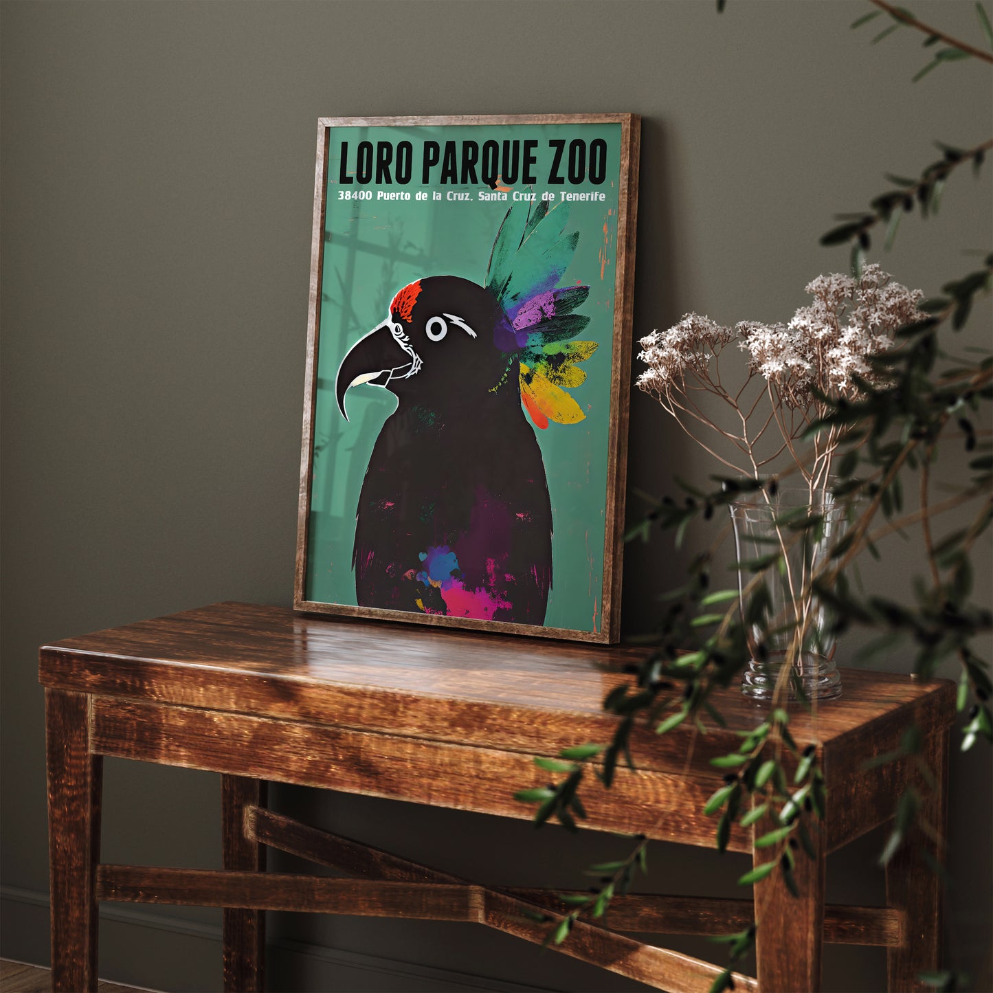 Loro Parque Vintage Animals Zoo Poster