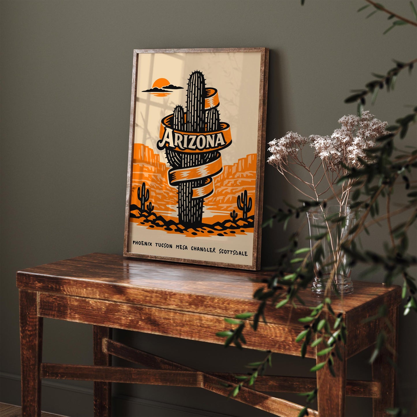 Arizona Saguaro Cactus Poster – Desert Wall Art