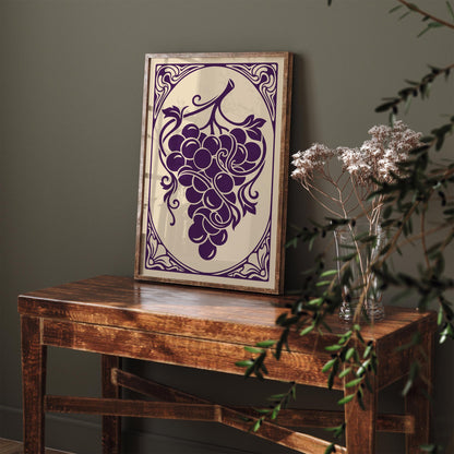 Vintage Grapes Poster