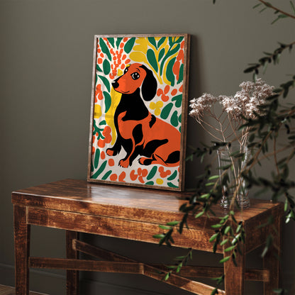 Autumn Dachshund Cute Dog Poster