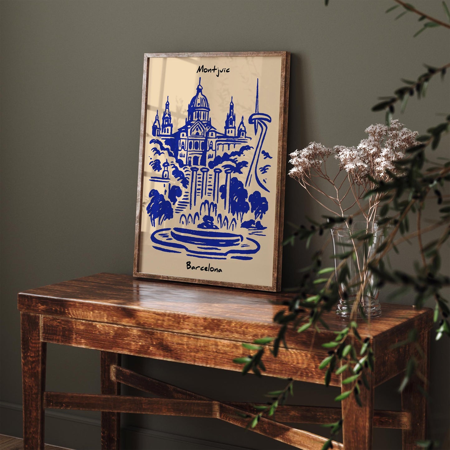Montjuïc Barcelona Cityscape Poster