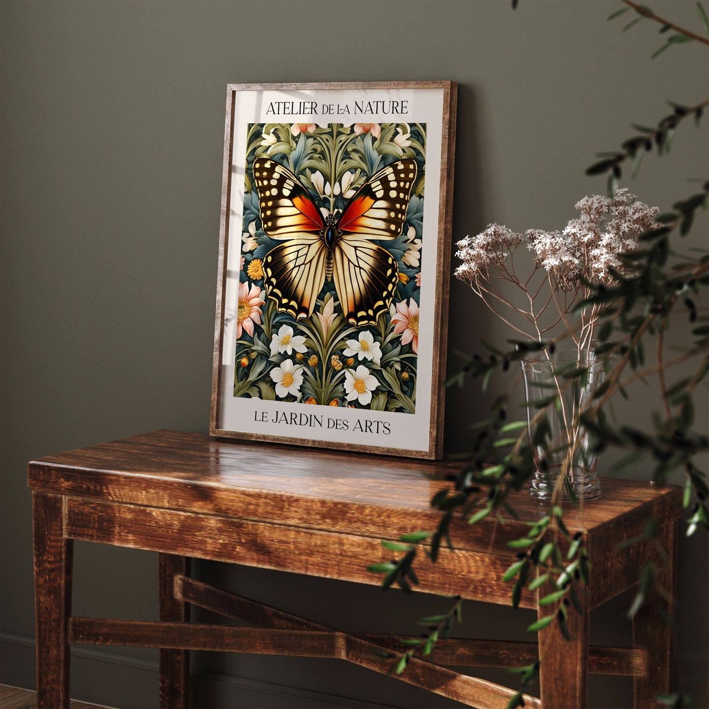 Victorian Butterfly Farmhouse Kitchen Art Print