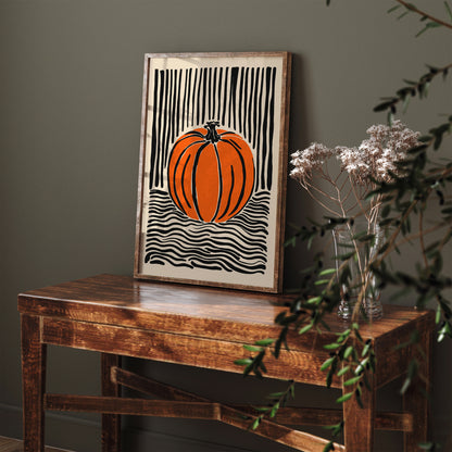 Fall Home Decor Pumpkin Art Print