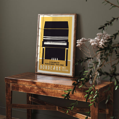 Bordeaux Jazz Festival Piano Poster