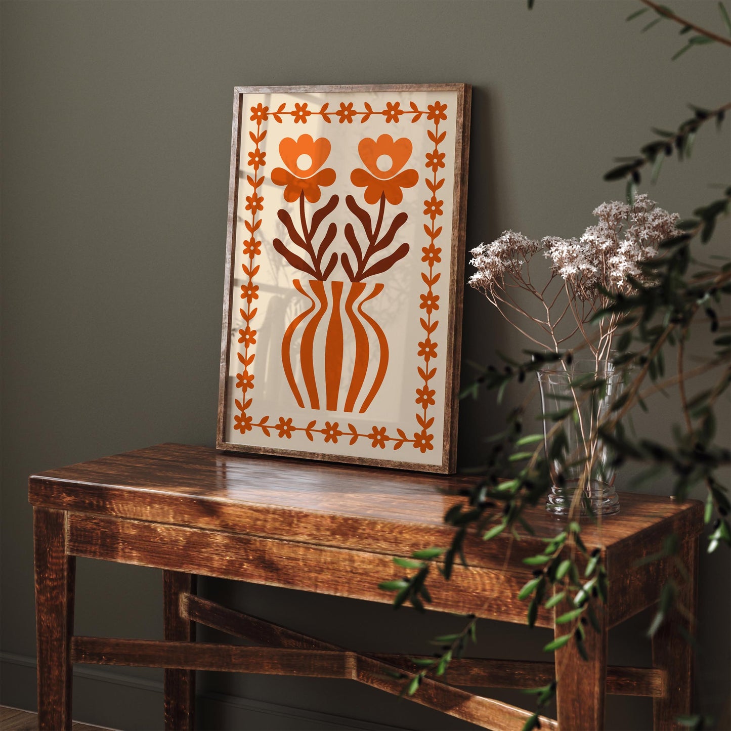 Retro Flowers Wall Art 2026