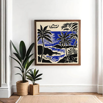 Maui Island Travel Art Print – Square Wall Decor