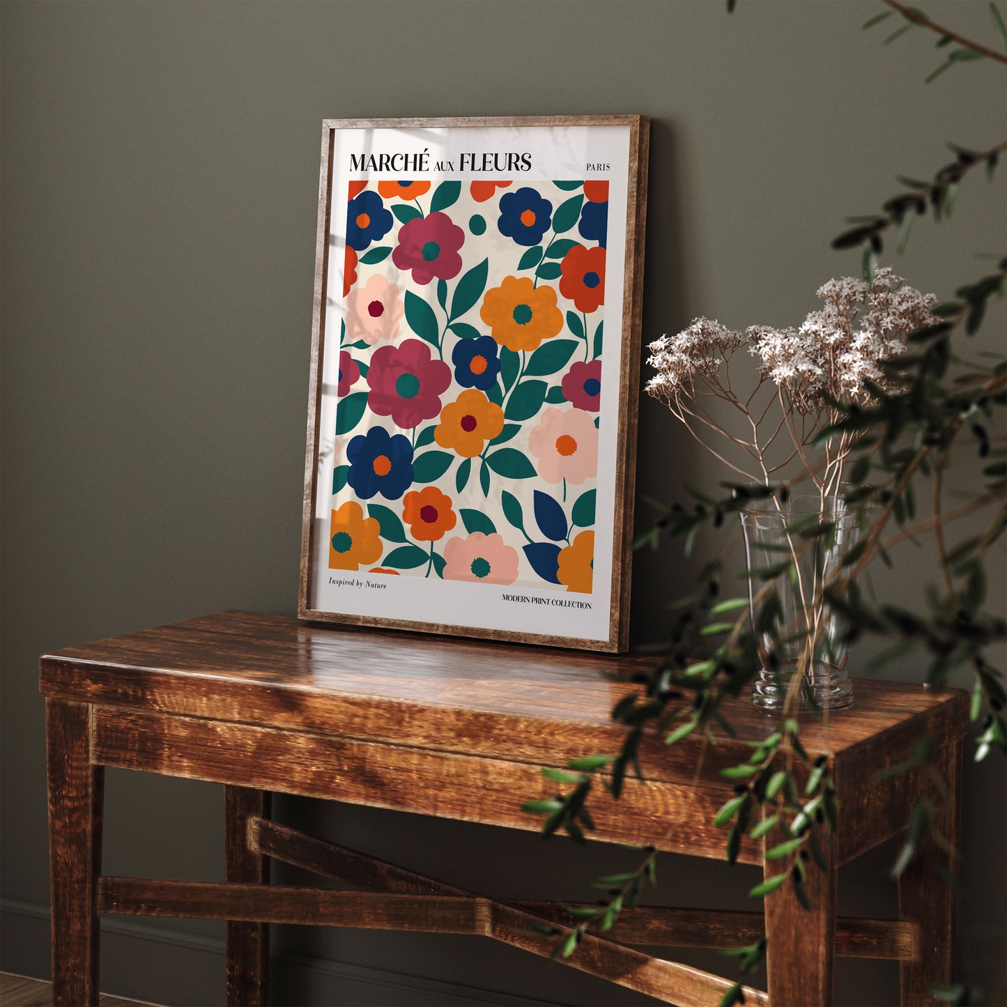 French Floral Papercut Décor Poster