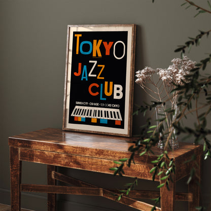 Tokyo Jazz Club Vintage Poster Print