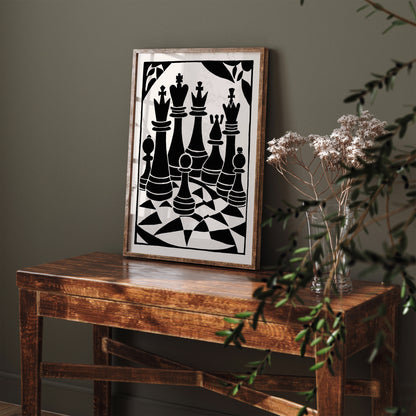 Checkmate Your Wall Decor, Stunning Chess-themed Poster